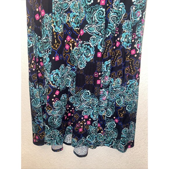 Lularoe Paisley Maxi Dress Strapless Stretchy Evening M USA Boho Art Fairygoth - Picture 3 of 9